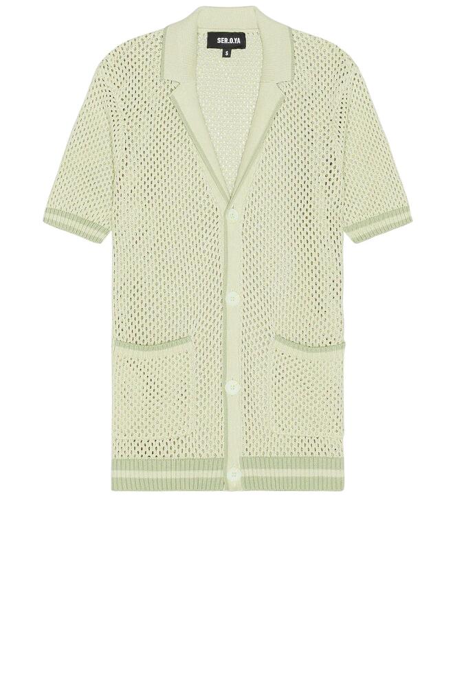 SER.O.YA Michael Crochet Shirt in Green Cover