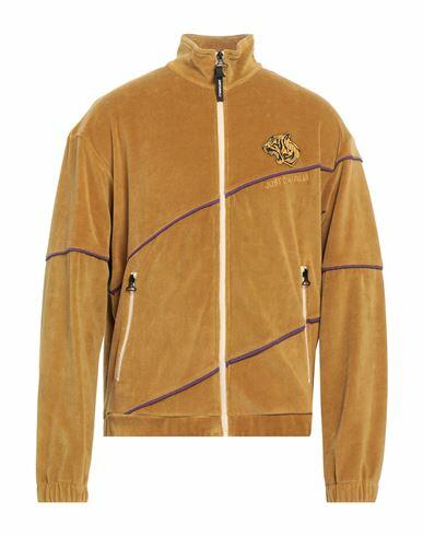 Just Cavalli Man Sweatshirt Mustard Cotton, Polyester Cover