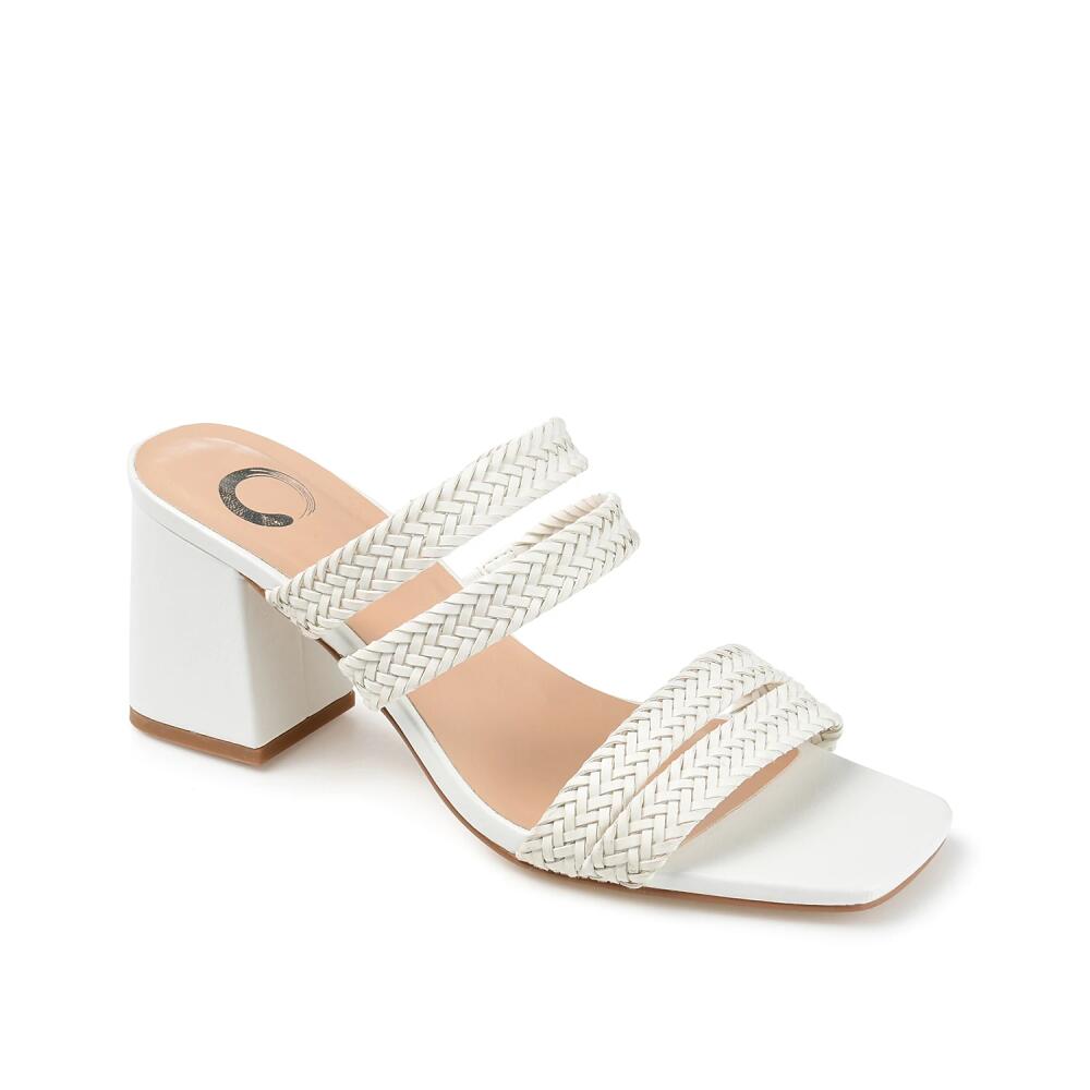 Journee Collection Natia Slide Sandal | Women's | White Cover