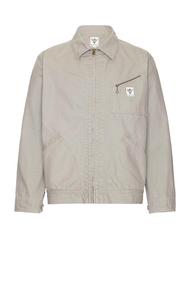 South2 West8 Work Jacket 115Oz Cotton Canvas in Grey Cover