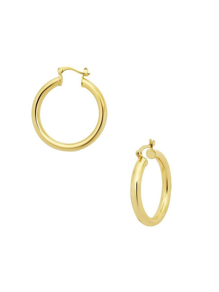 Sterling Forever Women's 14K Goldplated Brass Hoop Earrings Cover