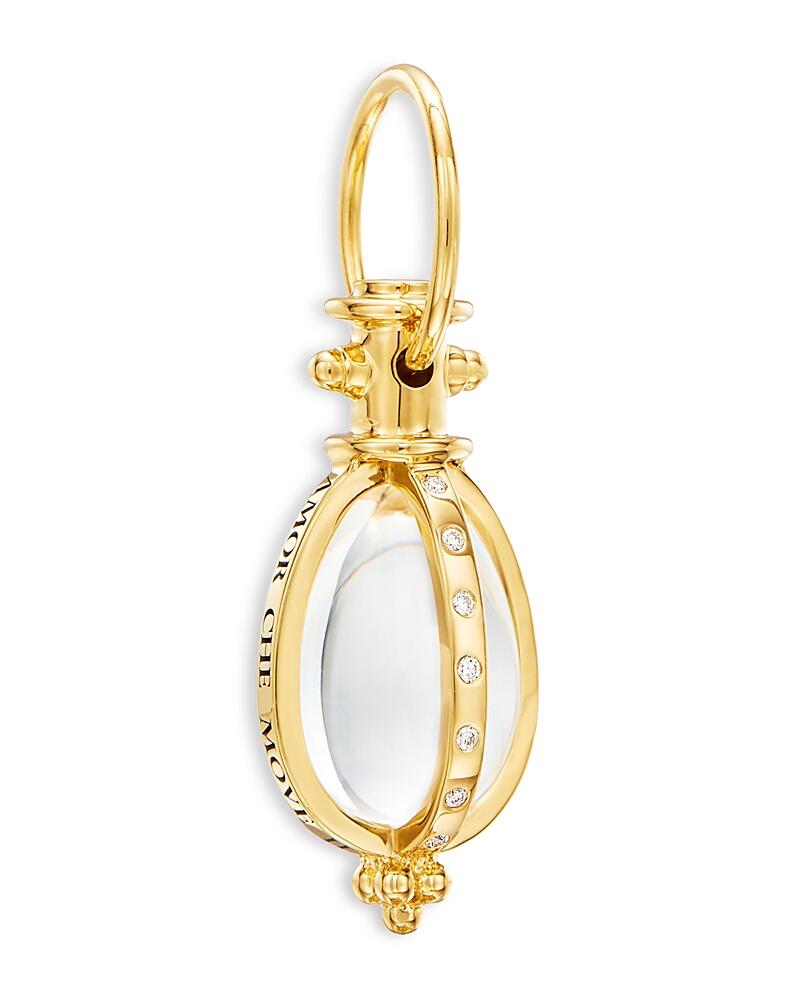 Temple St. Clair 18K Yellow Gold Celestial Oval Crystal & Diamond Astrid Amulet Pendant Cover