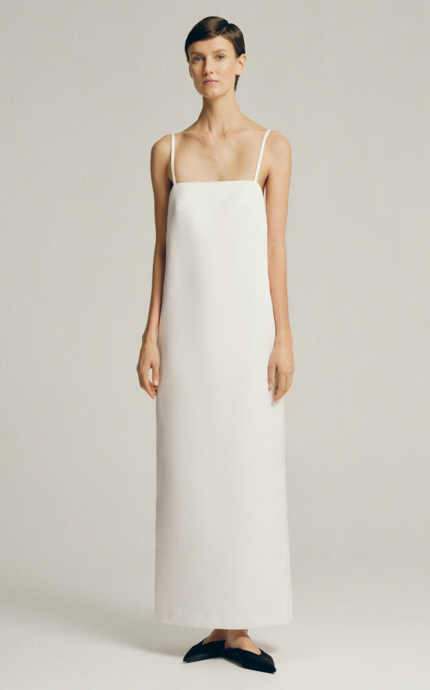 Sophie et Voila - Cami Duchess Satin Maxi Dress - White Cover