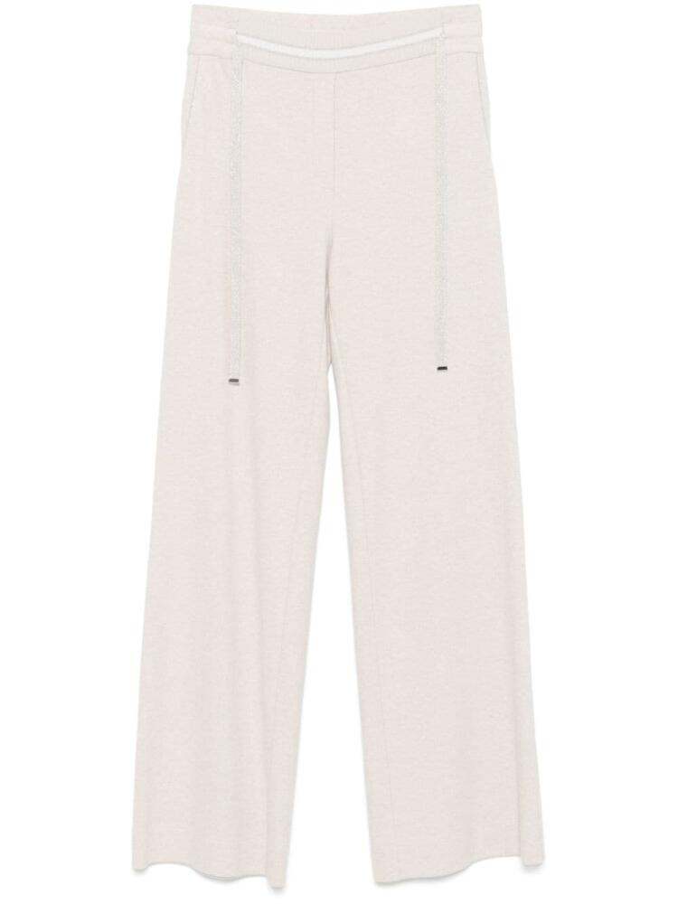 D.Exterior mélange-effect track pants - Neutrals Cover