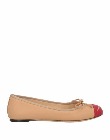 Charlotte Olympia Woman Ballet flats Beige Leather Cover