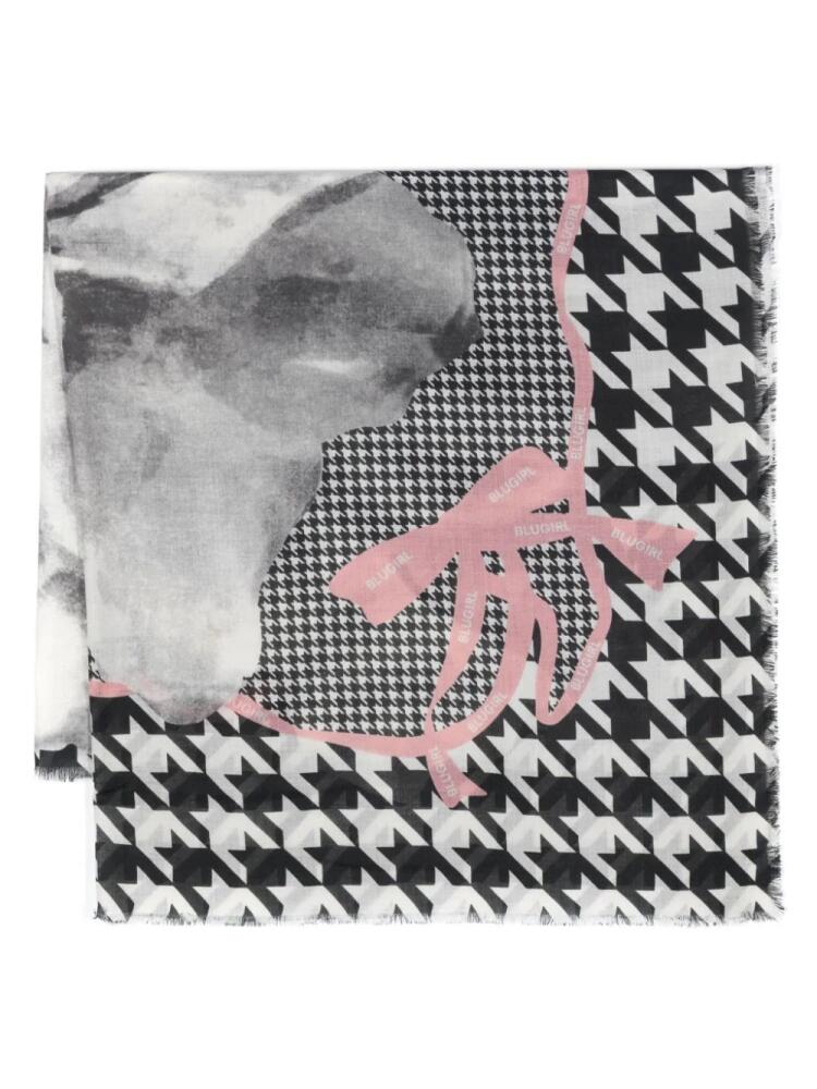 Blugirl houndstooth scarf - White Cover