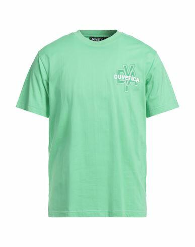 Duvetica Man T-shirt Light green Cotton Cover