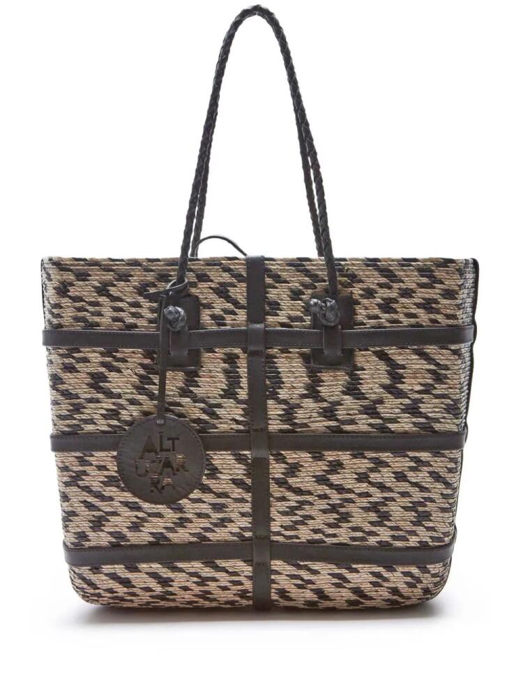 Altuzarra Watermill E/W raffia tote bag - Neutrals Cover