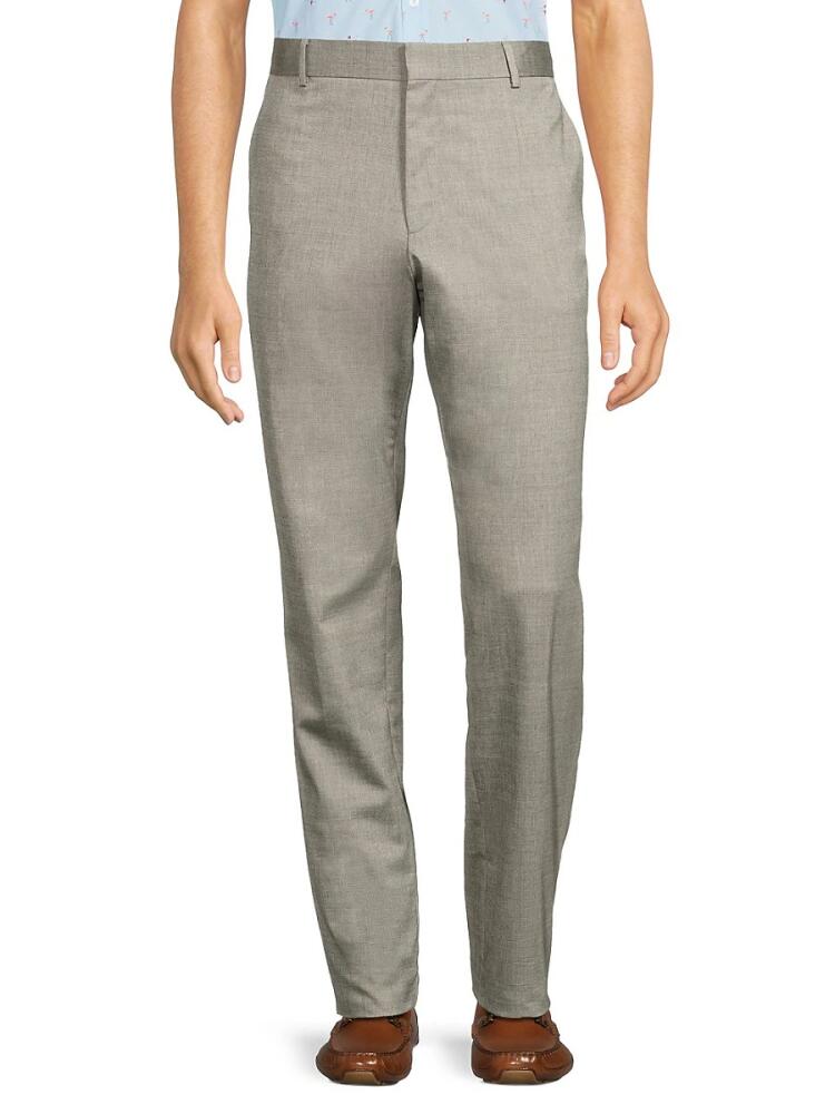 BOSS Men's Genius Wool Blend Dress Pants - Silver Cover