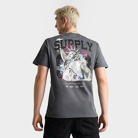 Supply And Demand Men's Grimmy T-Shirt in Grey/Irongate Cover