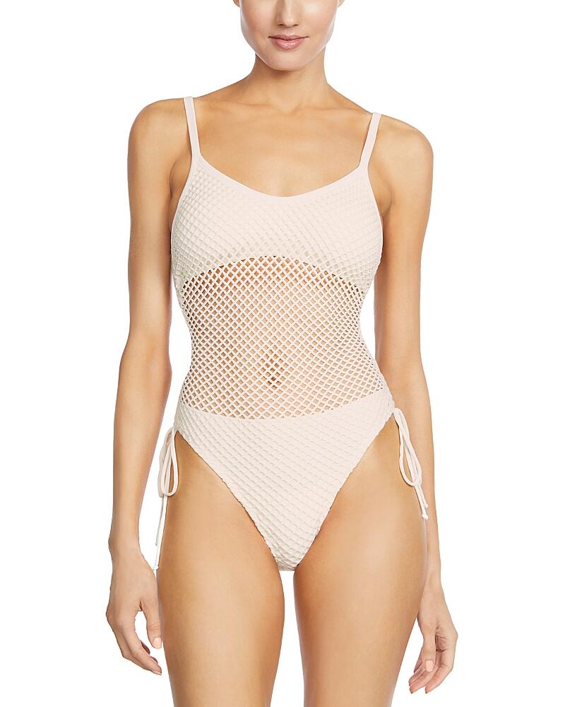 Robin Piccone Pua Mesh One Piece Swimsuit Cover