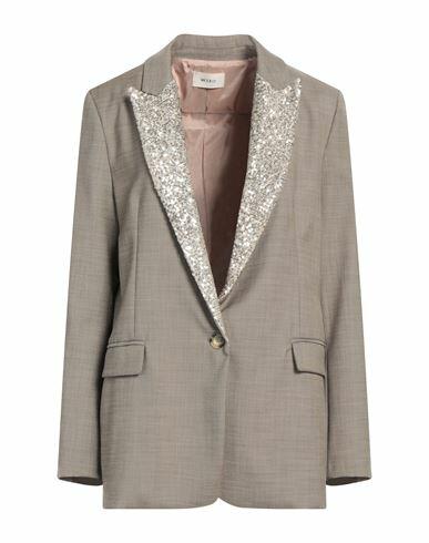 Vicolo Woman Blazer Khaki Polyester, Viscose, Elastane Cover