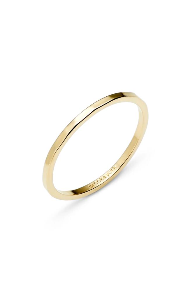 Brook and York Maren Extra Thin Hammered Stacking Ring in Gold Cover