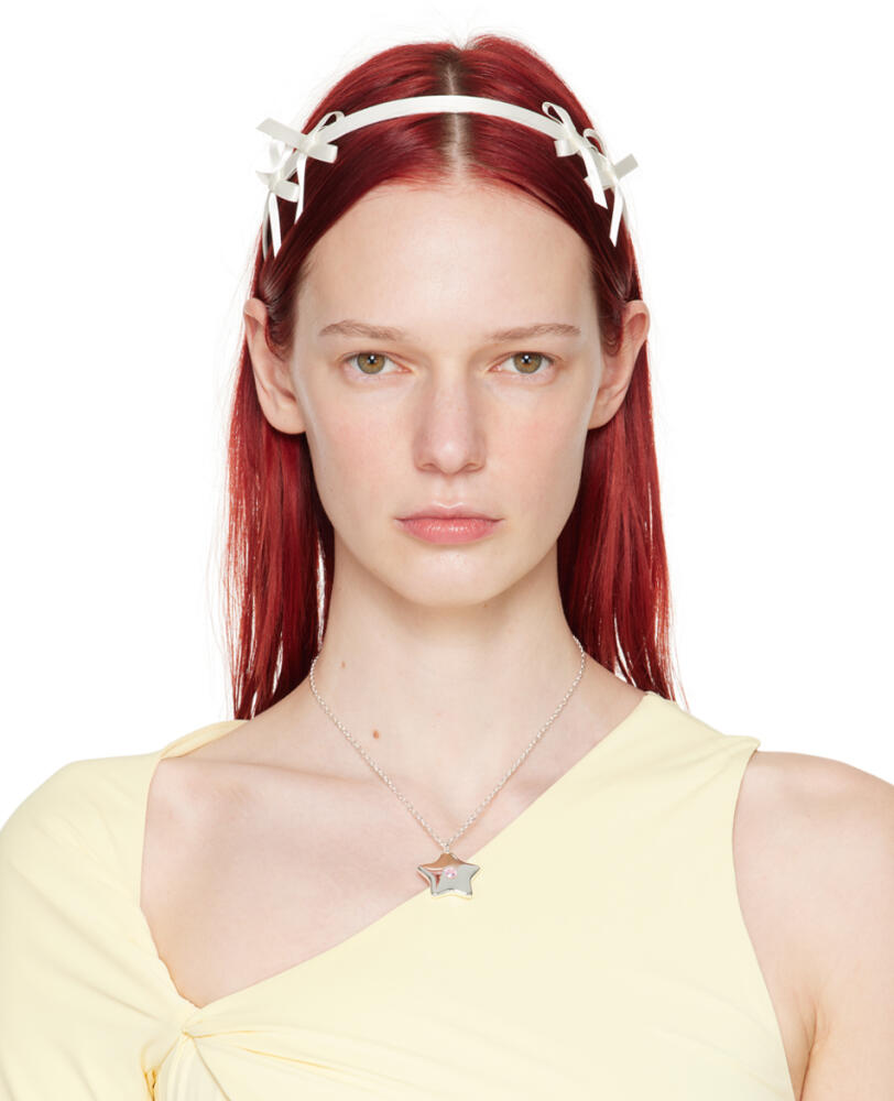 Sandy Liang Off-White Sergio Headband Cover