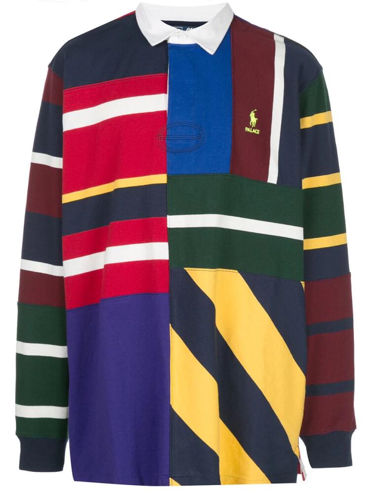 Palace x Polo Ralph Lauren pieced rugby shirt - Blue Cover