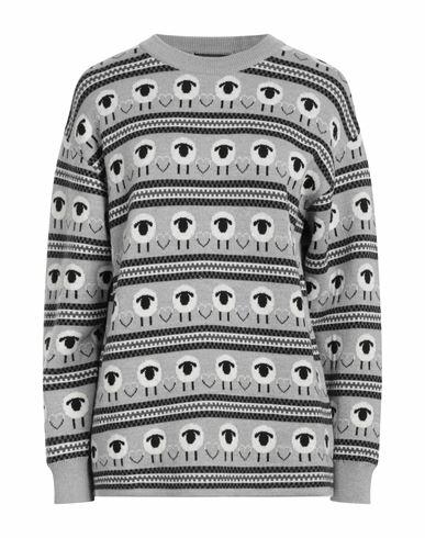 Boutique Moschino Woman Sweater Grey Virgin Wool Cover