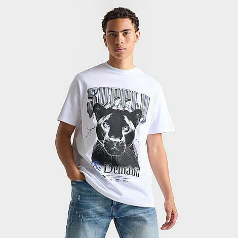 Supply And Demand Men's Wilder Graphic T-Shirt in White/White Cover