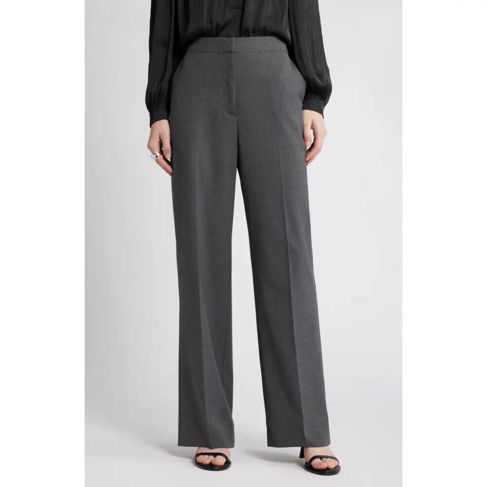 Nordstrom Straight Leg Pants in Grey Dark Heather Cover