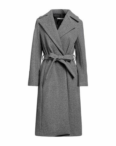 Biancoghiaccio Woman Coat Grey Polyester Cover