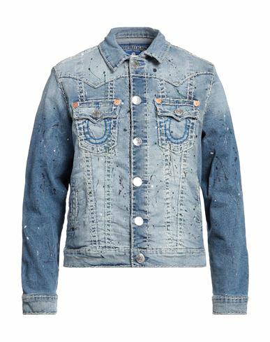 True Religion Man Denim outerwear Blue Cotton, Elastane Cover