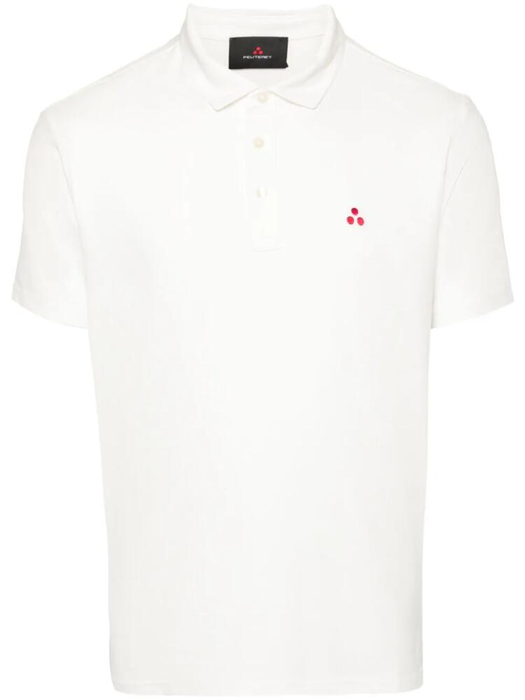 Peuterey embroidered-logo polo shirt - White Cover