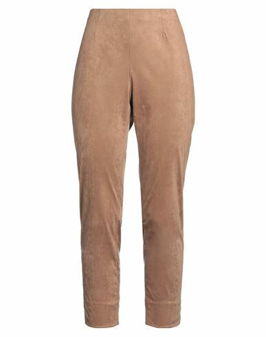 Seductive Woman Pants Camel Polyester, Elastane Cover