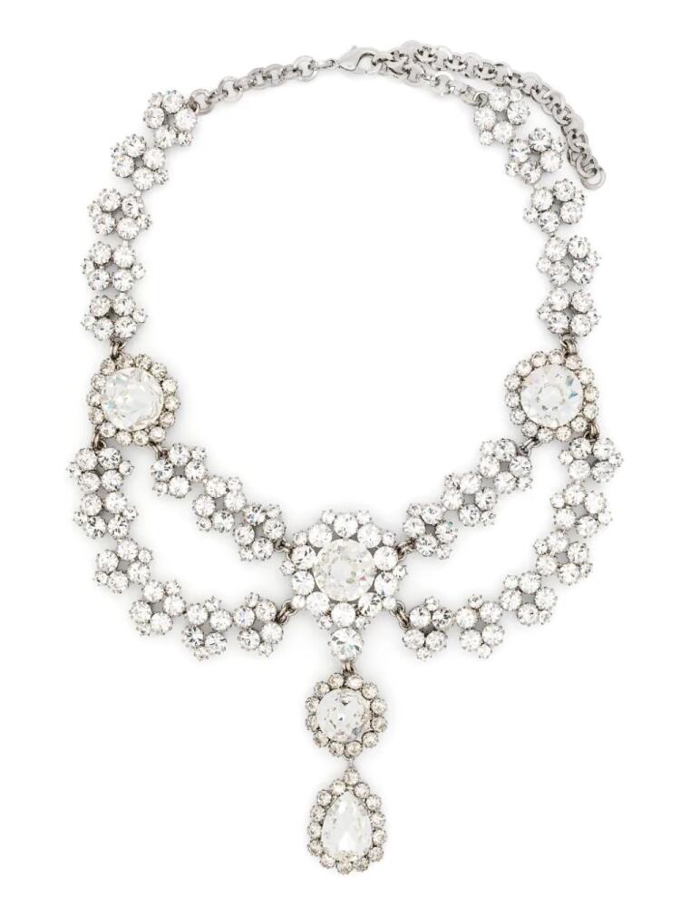 Alessandra Rich crystal-embellished necklace - Silver Cover