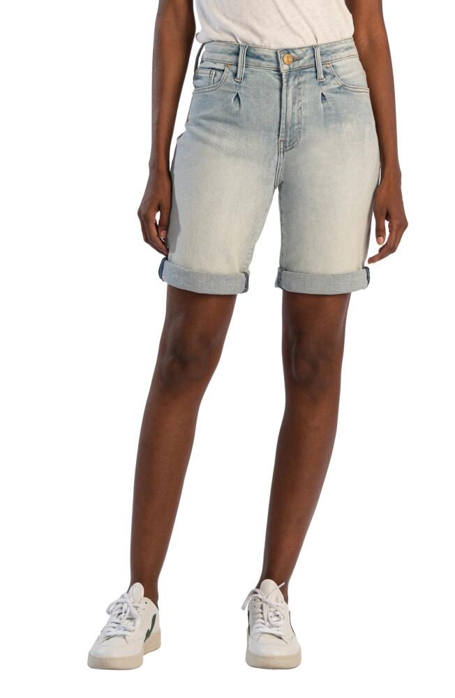 KUT from the Kloth Catherine High Waist Cutoff Denim Boyfriend Shorts in Imagine Cover