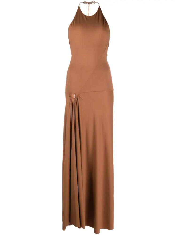 V:PM ATELIER Tori halterneck gown - Brown Cover