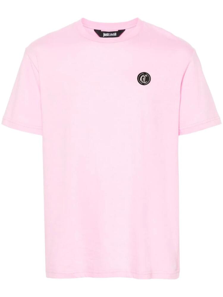 Just Cavalli logo-appliqué T-shirt - Pink Cover