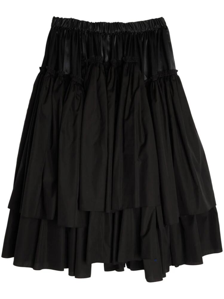 Comme Des Garçons Comme Des Garçons ruffled cotton satin skirt - Black Cover