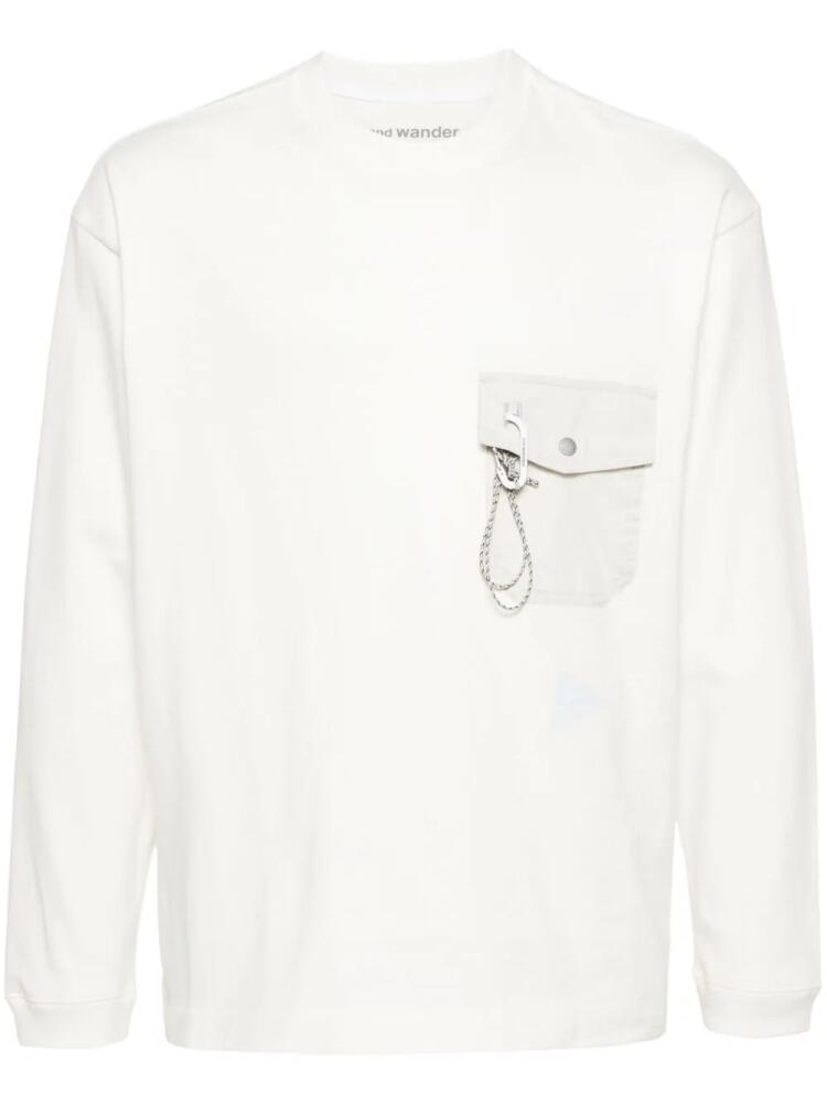 and Wander flap-pocket cotton T-shirt - White Cover