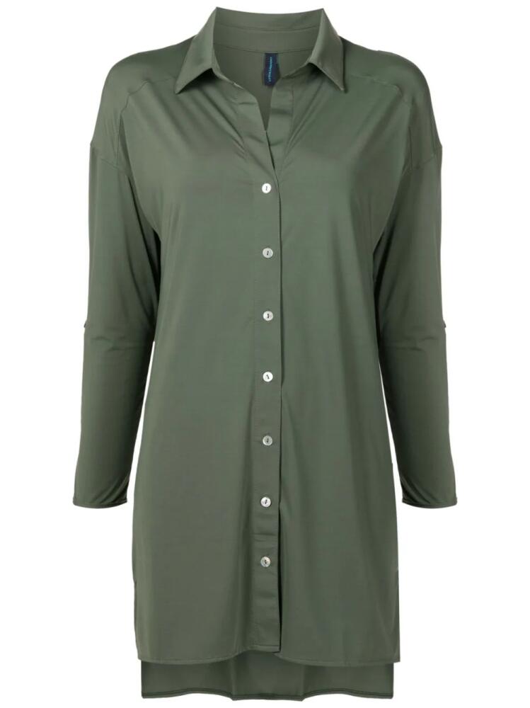 Lygia & Nanny Meline longline buttoned shirt - Green Cover