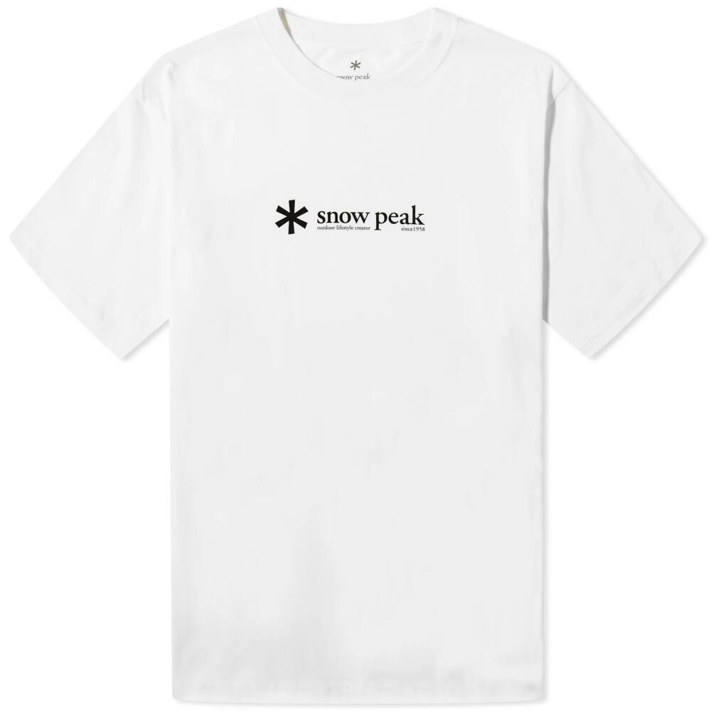 Snow Peak Men's Logo T-Shirt in White Cover