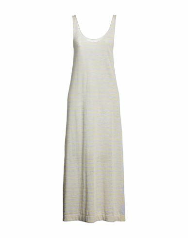 Roberto Collina Woman Maxi dress Light yellow Linen, Polyester Cover