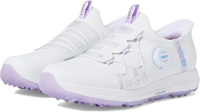 Skechers GO GOLF Go Golf Elite 5 Hands Free Slip-Ins (White/Lavender) Women's Shoes Cover