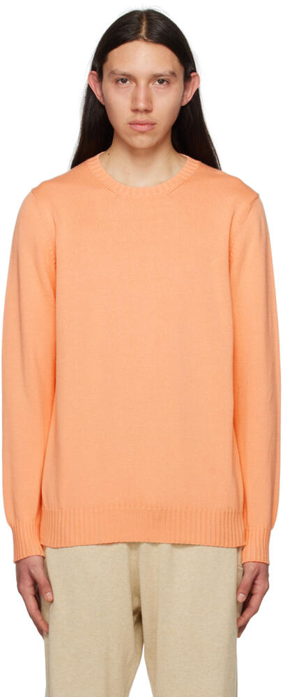 Ghiaia Cashmere Orange Crewneck Sweater Cover