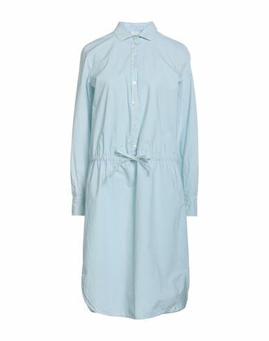 Her Shirt Her Dress Woman Midi dress Sky blue Cotton, Elastane Cover