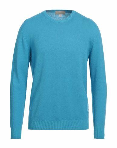 120% Lino Man Sweater Turquoise Cashmere, Virgin Wool Cover