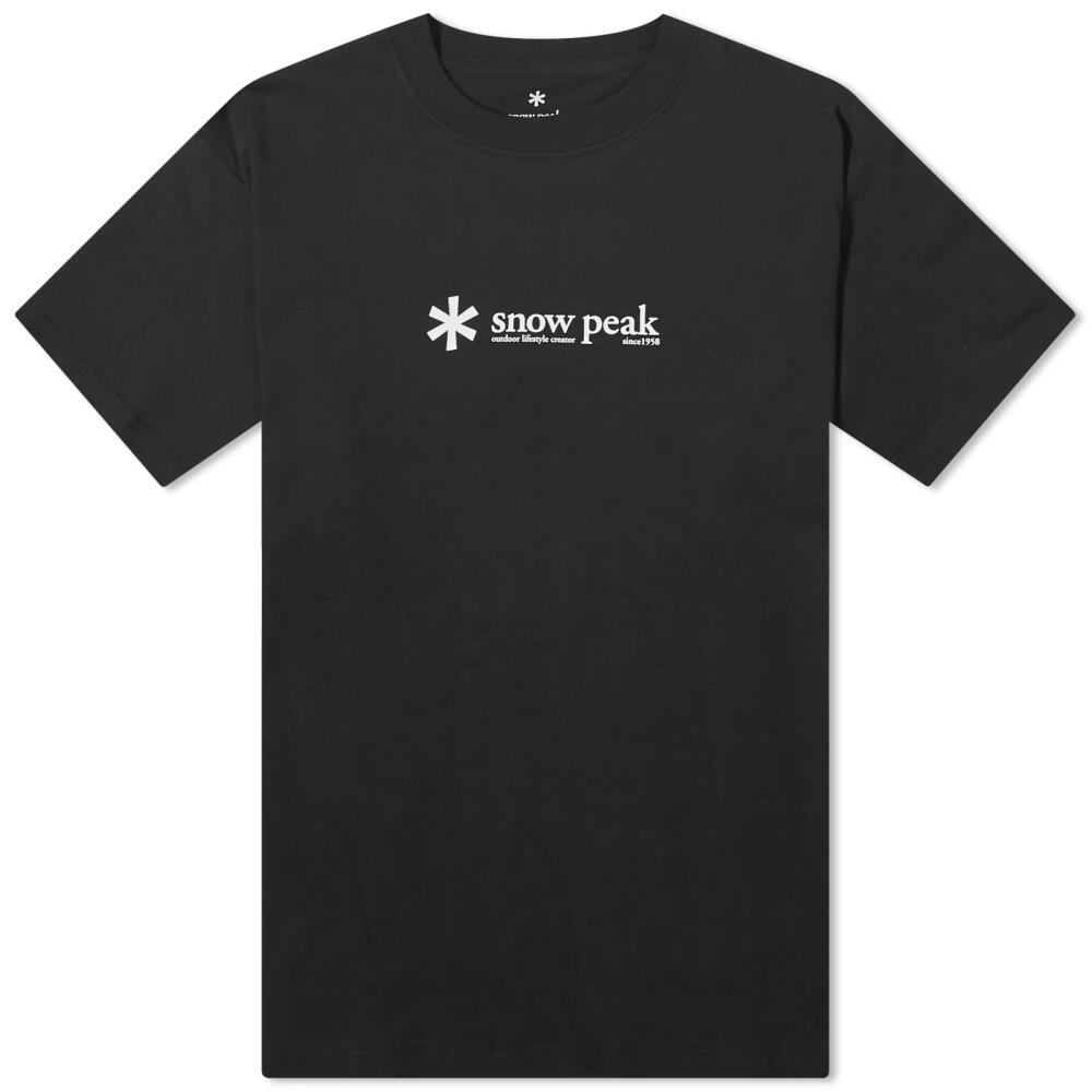 Snow Peak Men's Logo T-Shirt in Black Cover