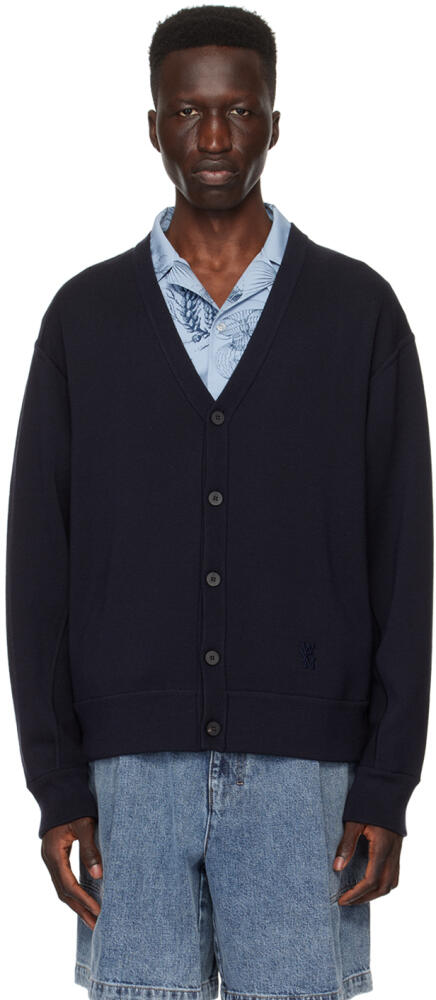 WOOYOUNGMI Navy Y-Neck Cardigan Cover