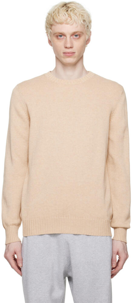 Ghiaia Cashmere Beige Crewneck Sweater Cover