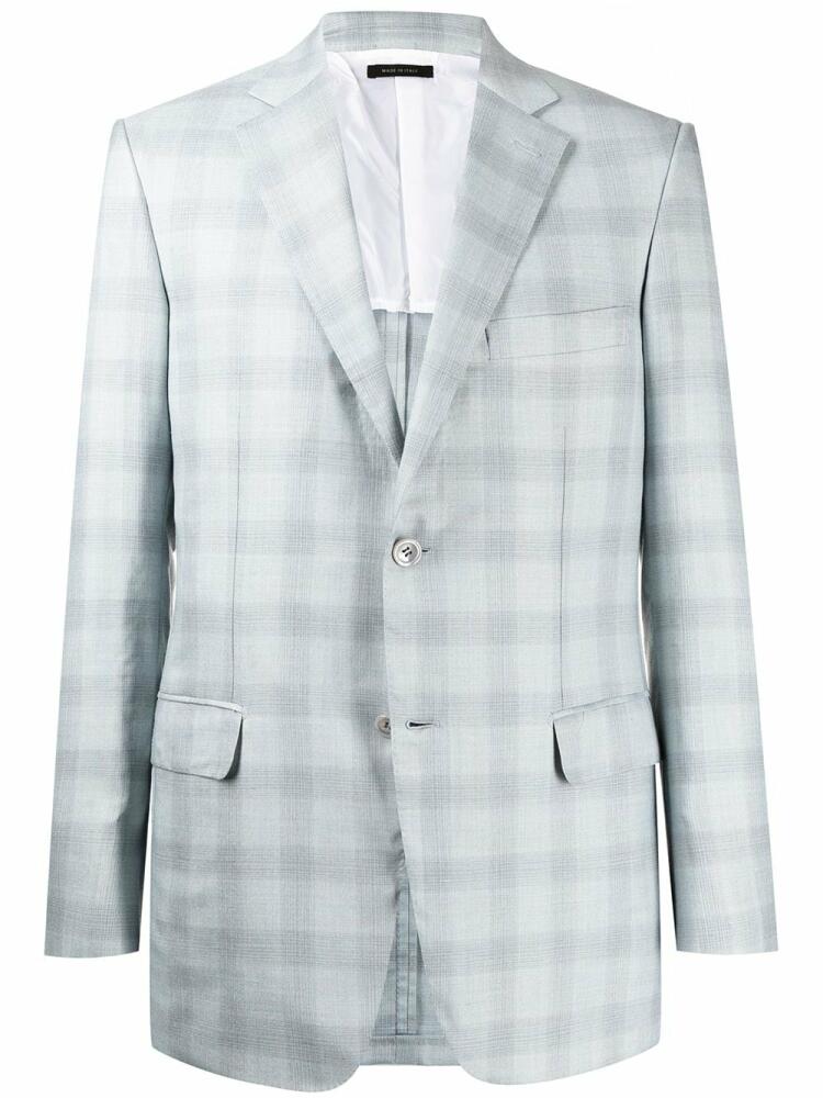 Brioni tailored check-print blazer - Blue Cover