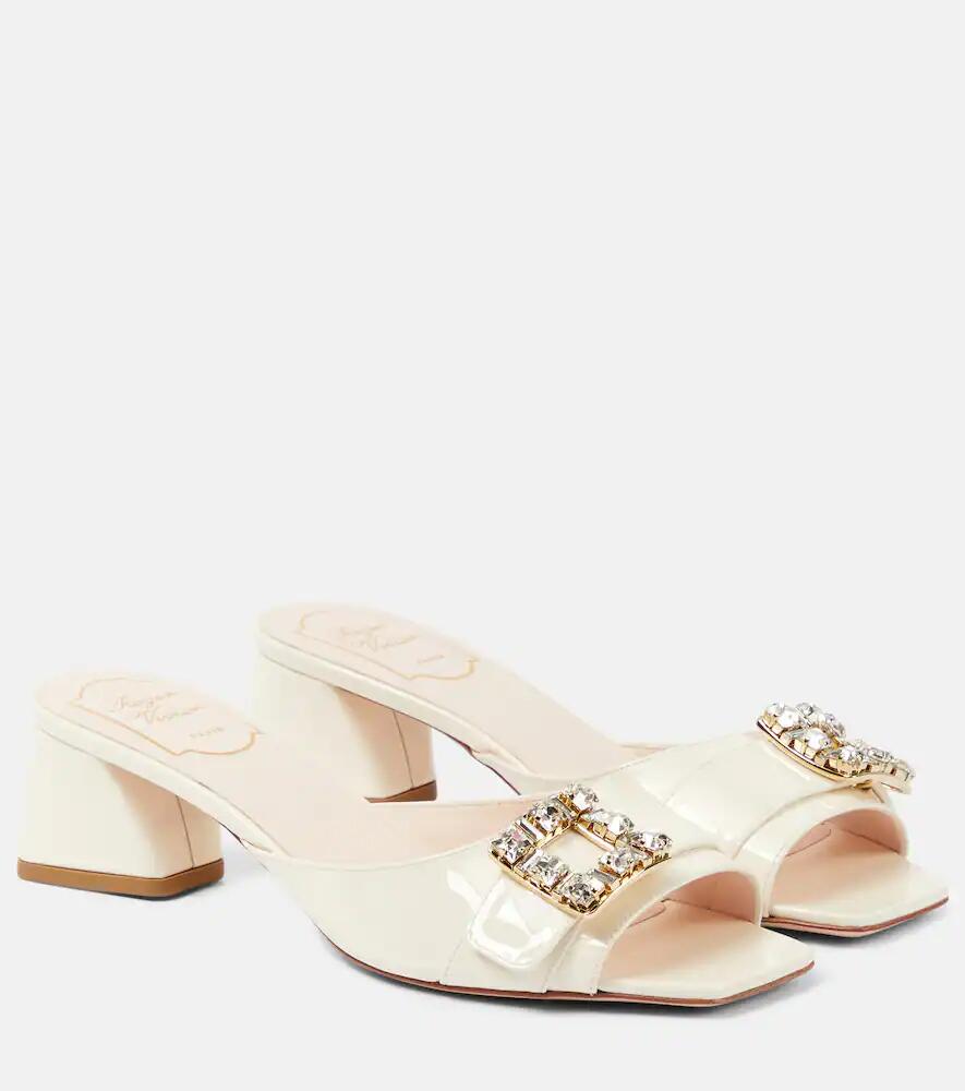 Roger Vivier BikiViv embellished patent leather mules Cover