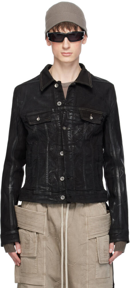 Rick Owens DRKSHDW Black Trucker Denim Jacket Cover