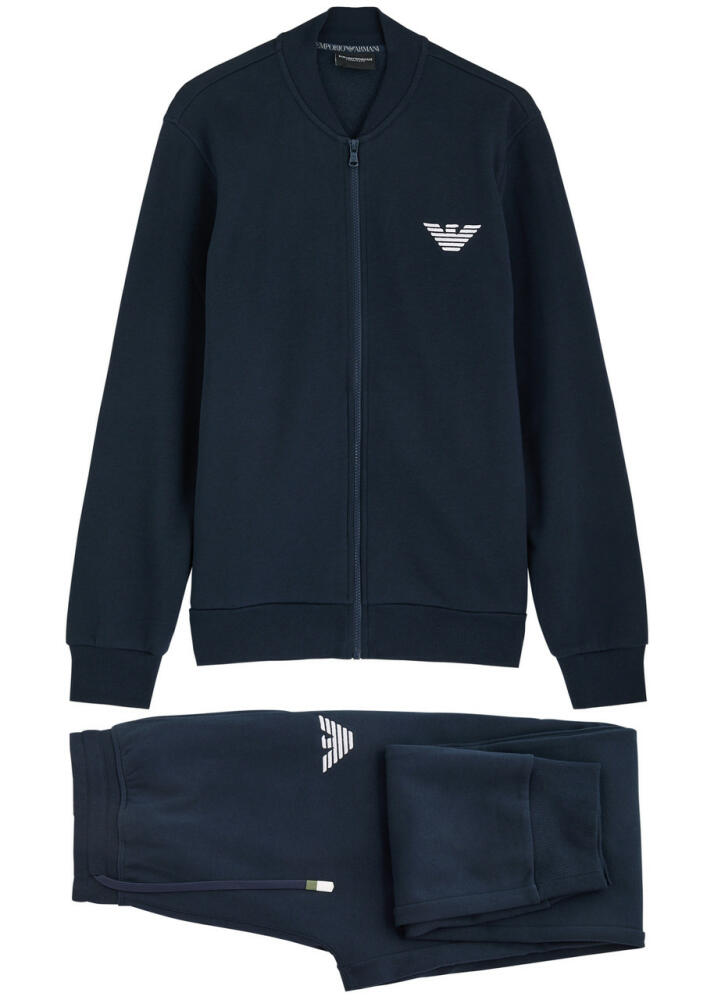 Emporio Armani Logo-embroidered Jersey Tracksuit - Navy Cover