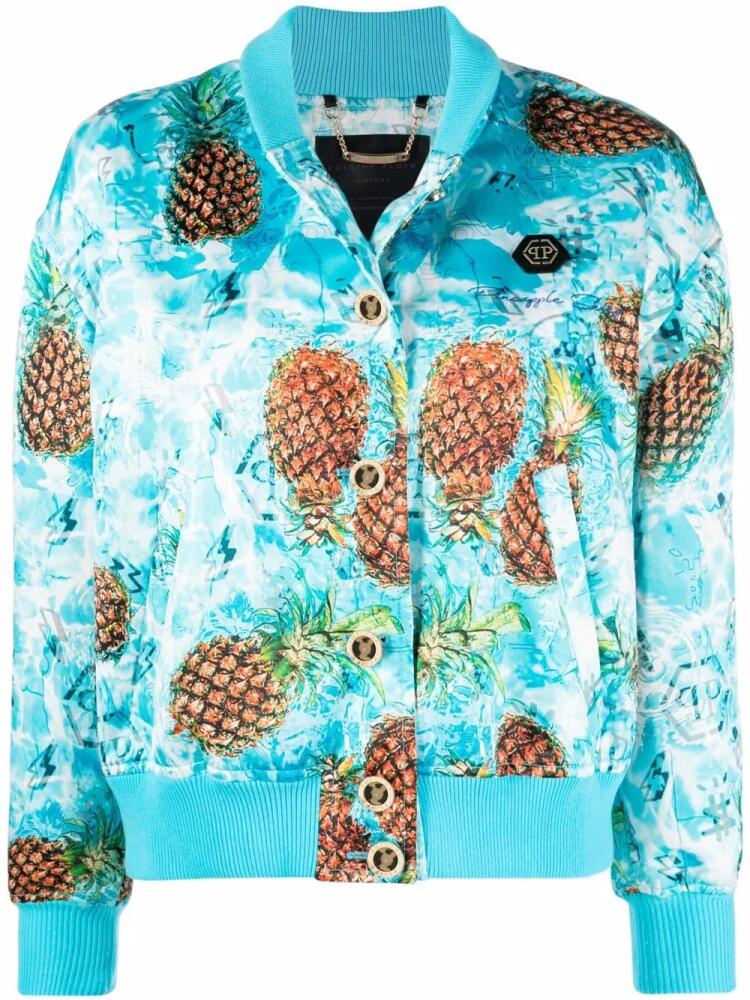 Philipp Plein Pineapple Skies bomber jacket - Blue Cover