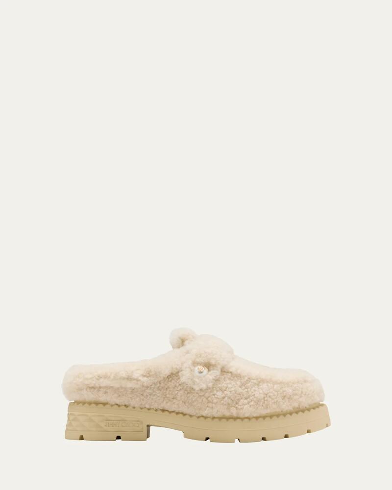 Jimmy Choo Shea Shearling Loafer Mules Cover