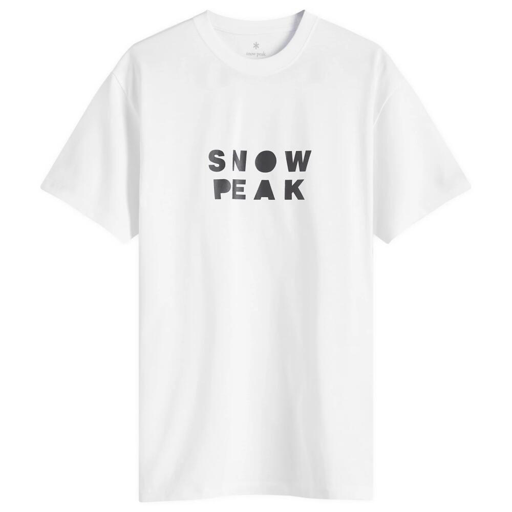 Snow Peak Men's Snowpeaker T-Shirt Camper in White Cover