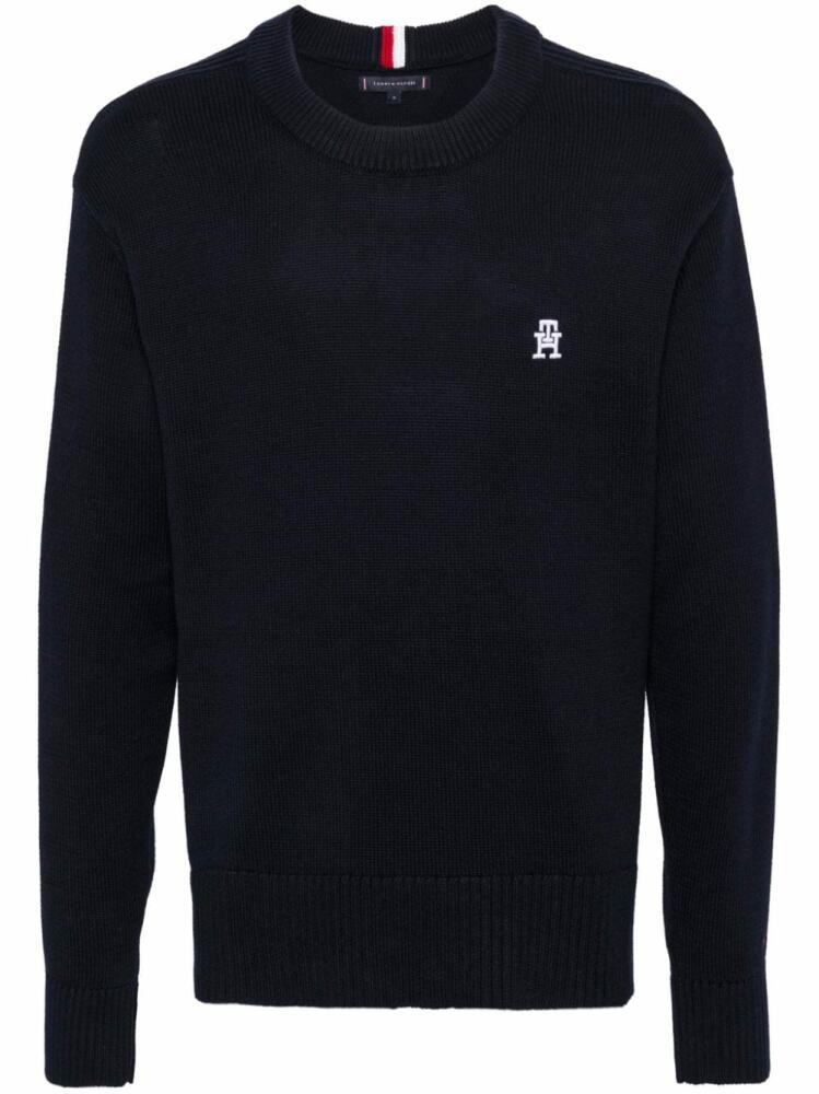 Tommy Hilfiger embroidered-monogram jumper - Blue Cover